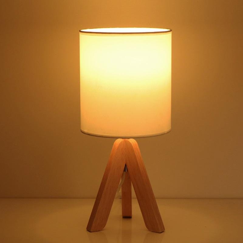 Woodgrain Nordic Tripod Table Lamp