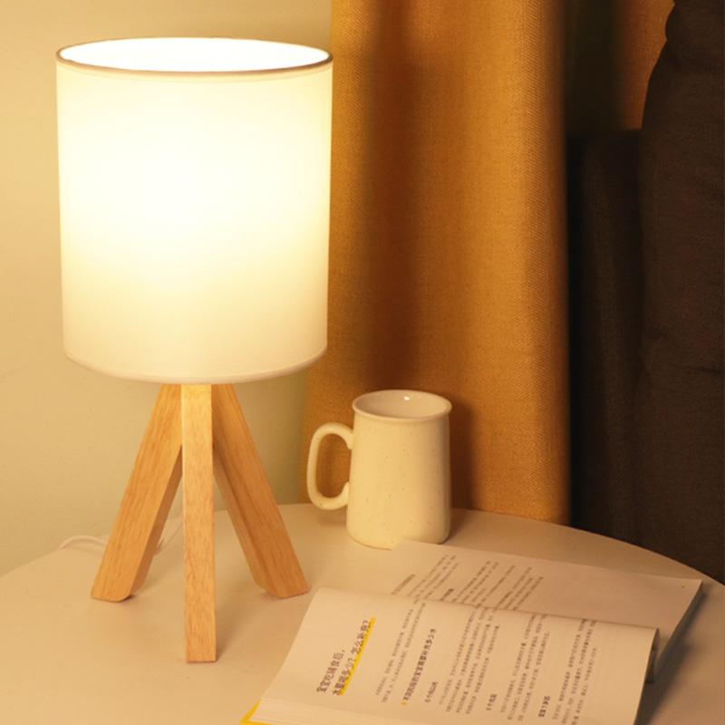Woodgrain Nordic Tripod Table Lamp