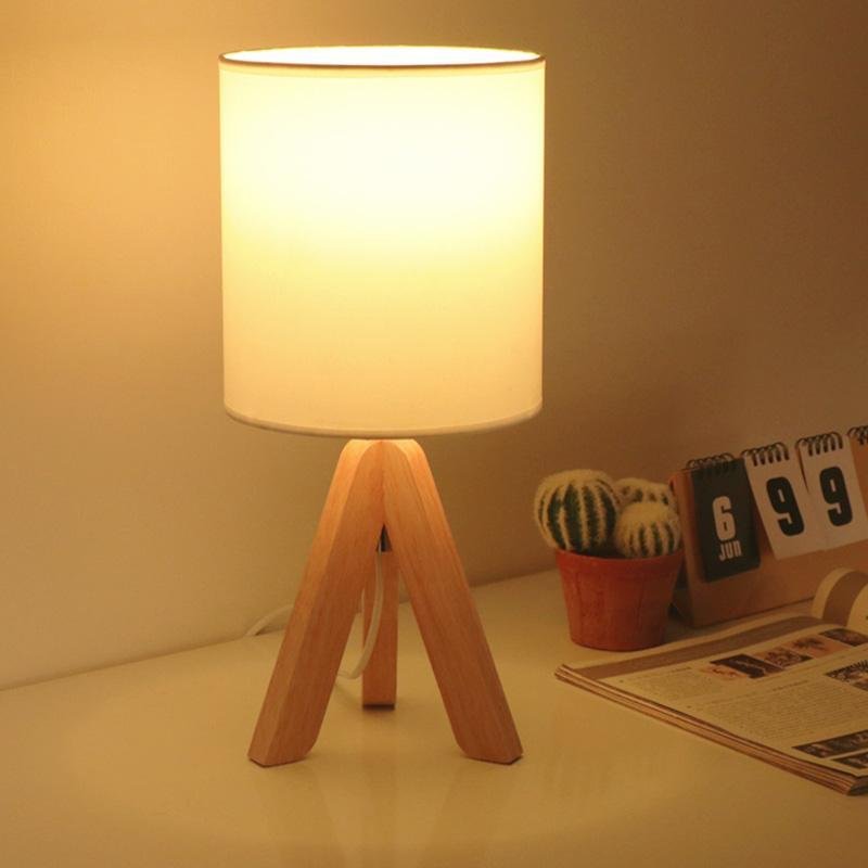 Woodgrain Nordic Tripod Table Lamp