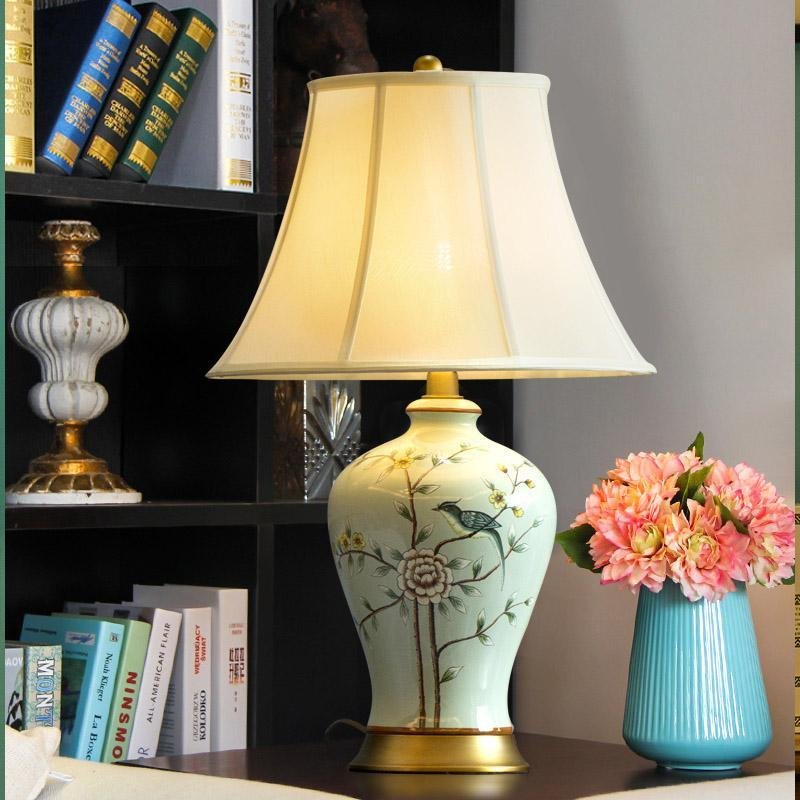 Songbird Porcelain Table Lamp, 23''