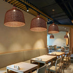 Savanna Bell-Shaped Rattan Pendant Light