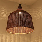 Savanna Bell-Shaped Rattan Pendant Light