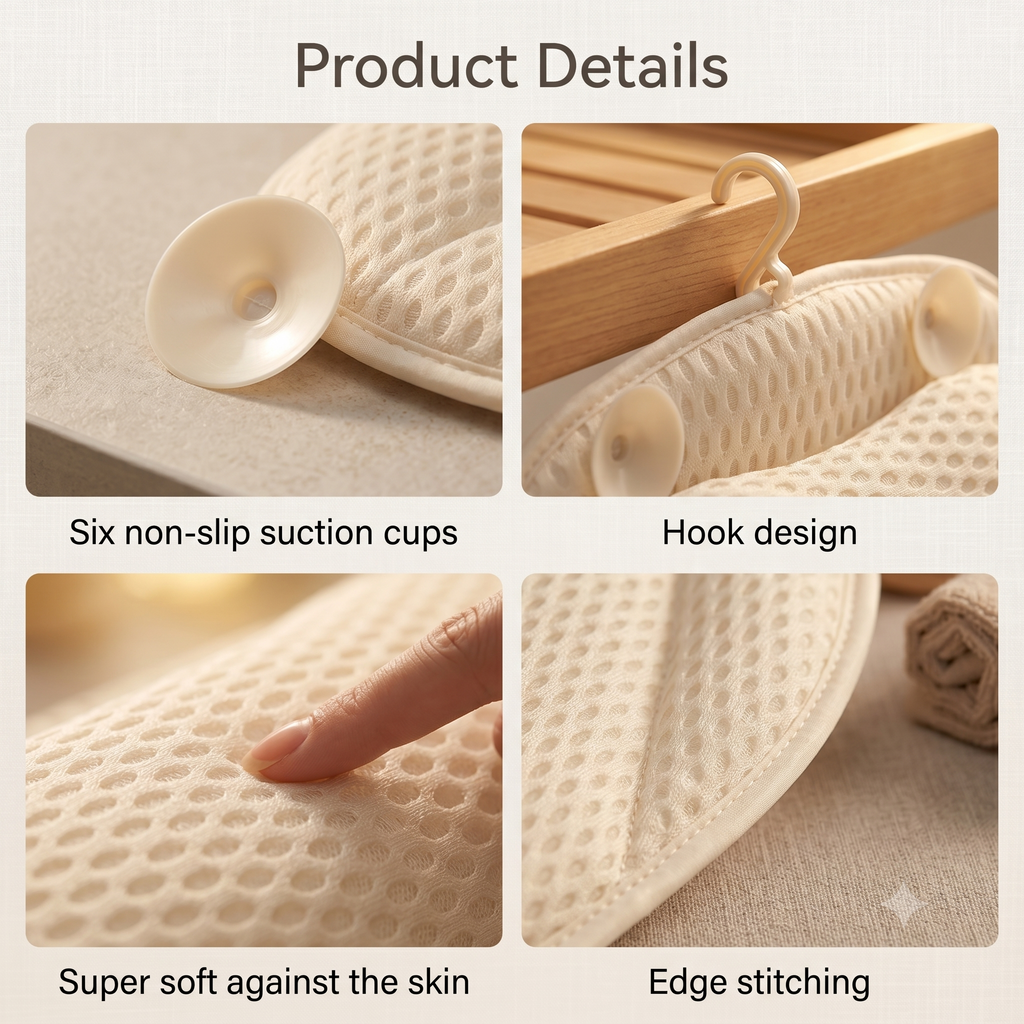 WaveRest Waterproof Bath Pillow
