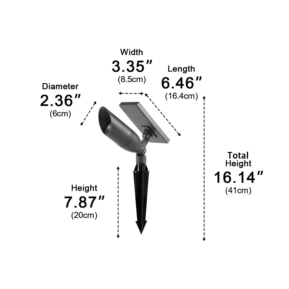 LumaSpot Aluminum IP65 Waterproof LED Garden Spotlight