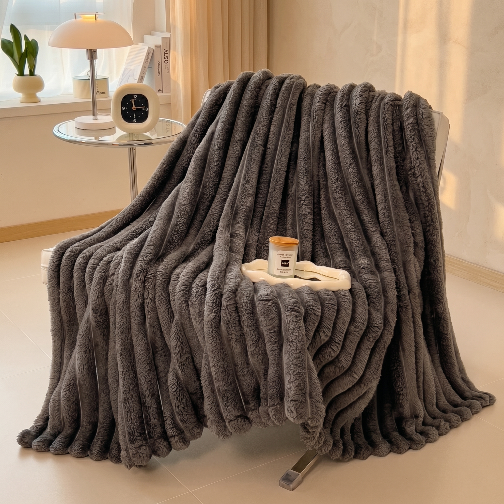 SoftDrift Plush Fleece Throw Blanket