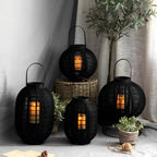 Emberglow Wood LED Candle Lantern Floor Lamp