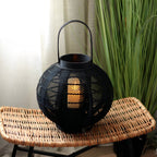 Emberglow Wood LED Candle Lantern Floor Lamp