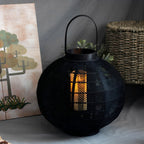 Emberglow Wood LED Candle Lantern Floor Lamp