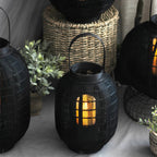 Emberglow Wood LED Candle Lantern Floor Lamp