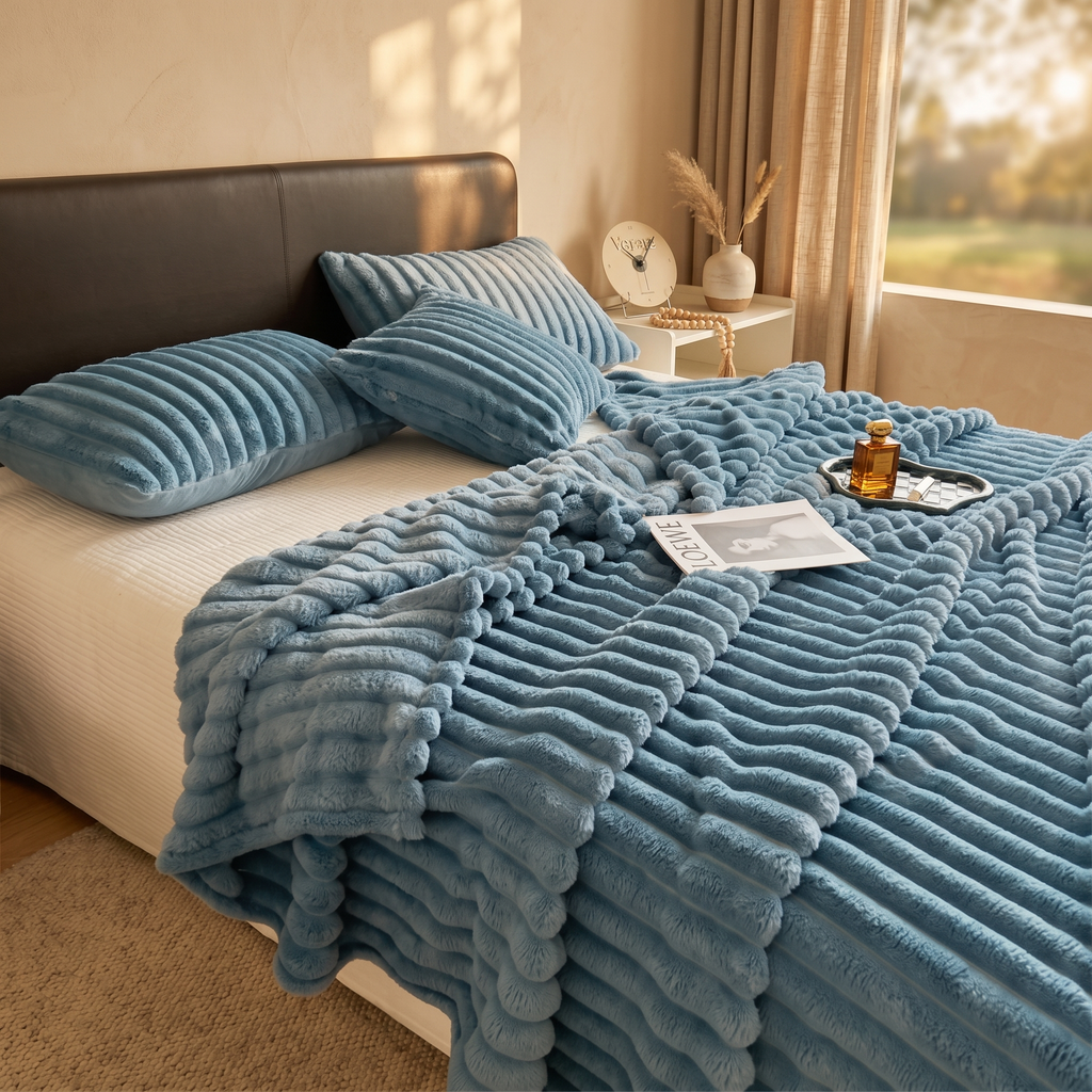 SoftDrift Plush Fleece Throw Blanket
