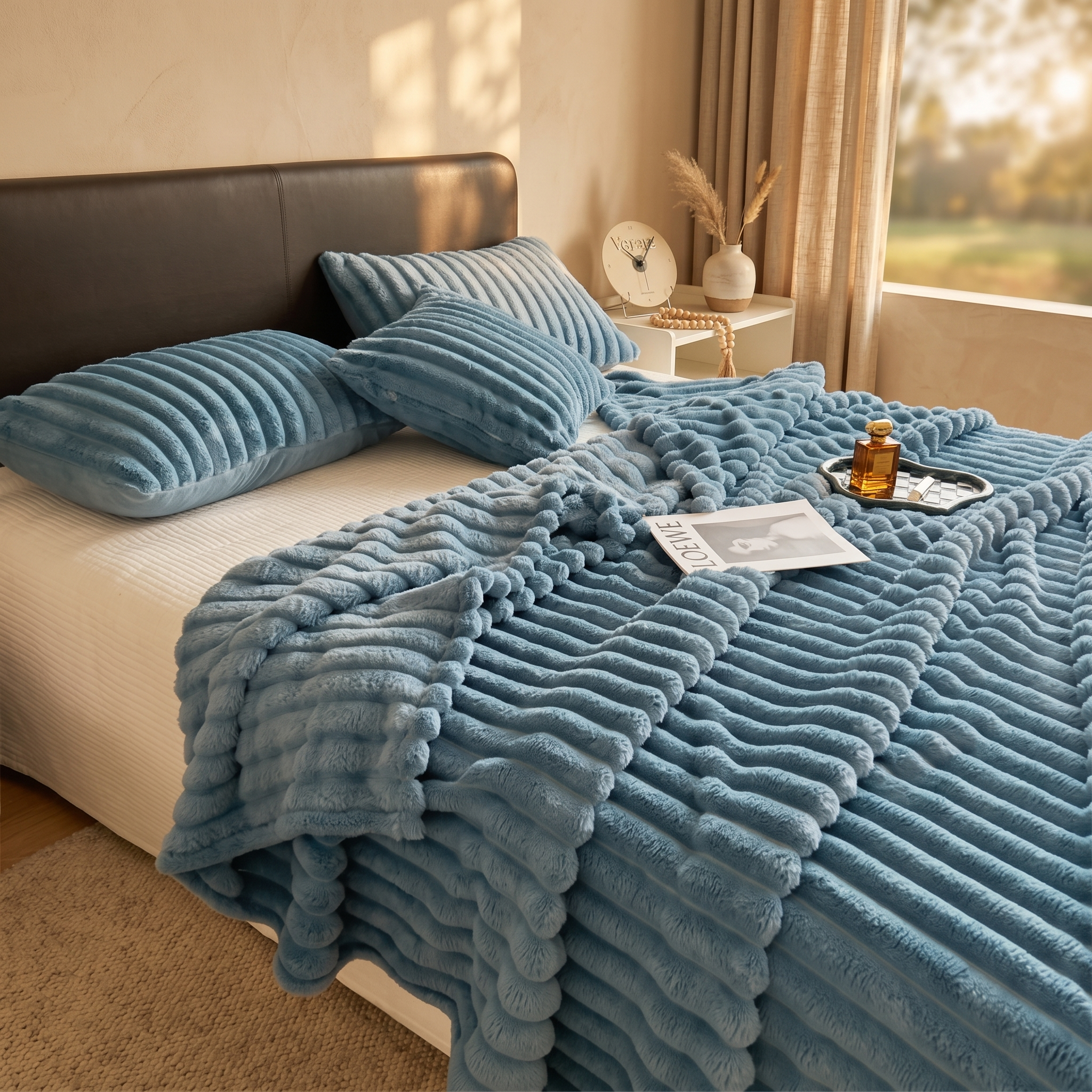 SoftDrift Plush Fleece Throw Blanket
