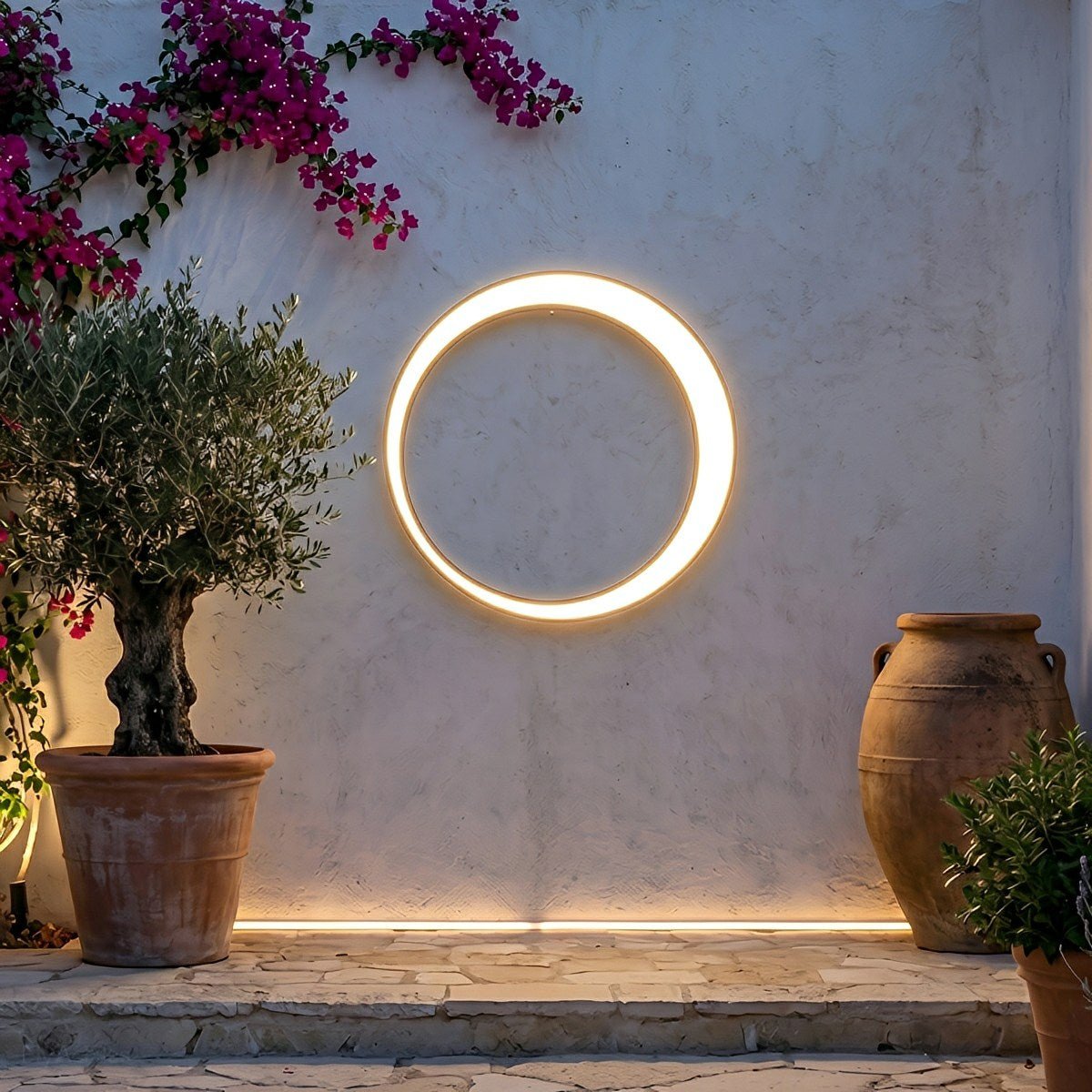 Lumina Circular Moon LED Waterproof Wall Light