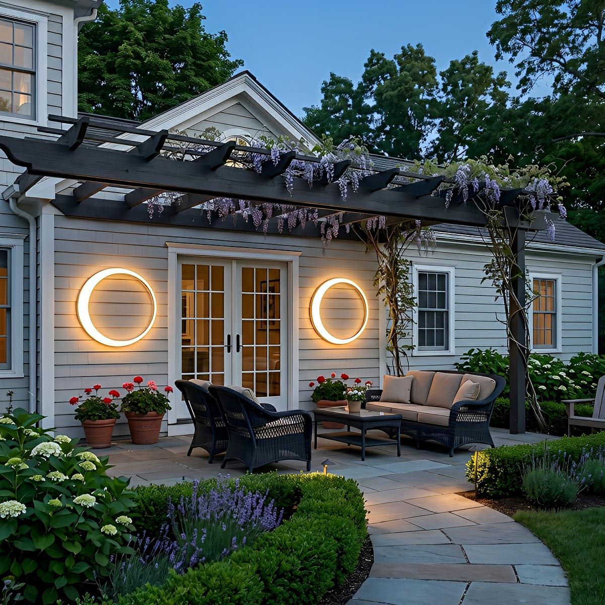 Lumina Circular Moon LED Waterproof Wall Light