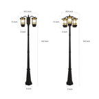 Duvane Twin-Head Black Outdoor Post Light