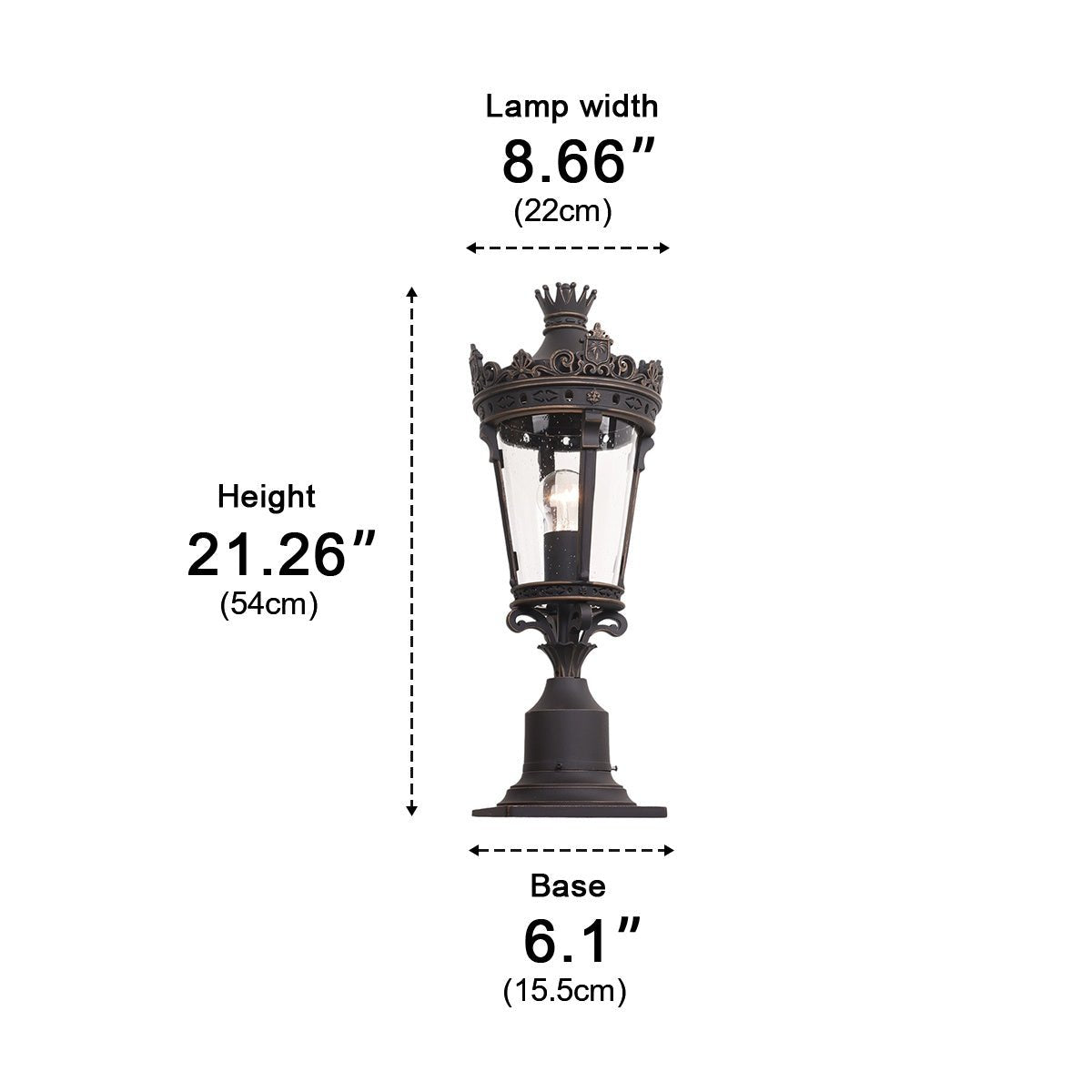 Belmont Vintage European Lantern Post Light