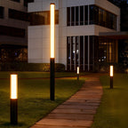 Monolith Black LED Outdoor Pathway Pole Light