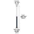 Monolith Black LED Outdoor Pathway Pole Light