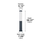 Monolith Black LED Outdoor Pathway Pole Light