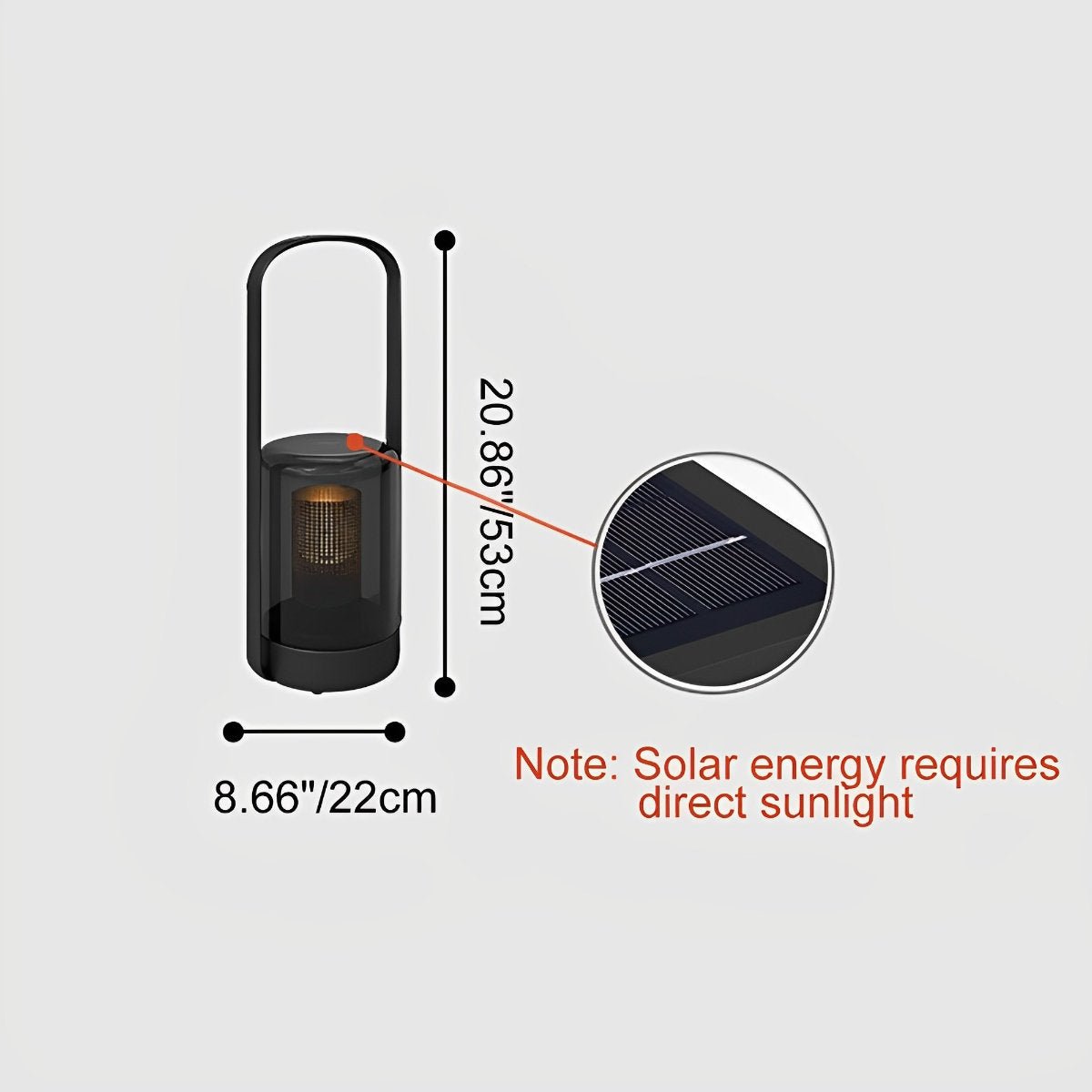 Solara Cylinder Solar LED Outdoor Lamp