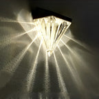 Facet Solar LED Diamond Wall Light (2-Pack)