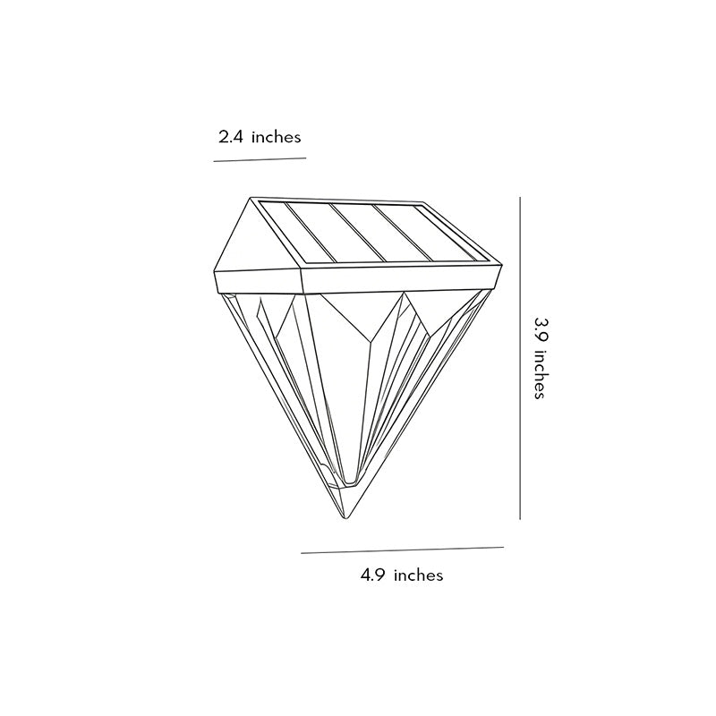 Facet Solar LED Diamond Wall Light (2-Pack)