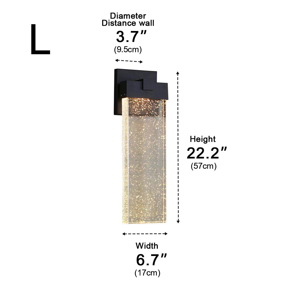 Lumina Crystal Bubble Dimmable LED Outdoor Wall Light