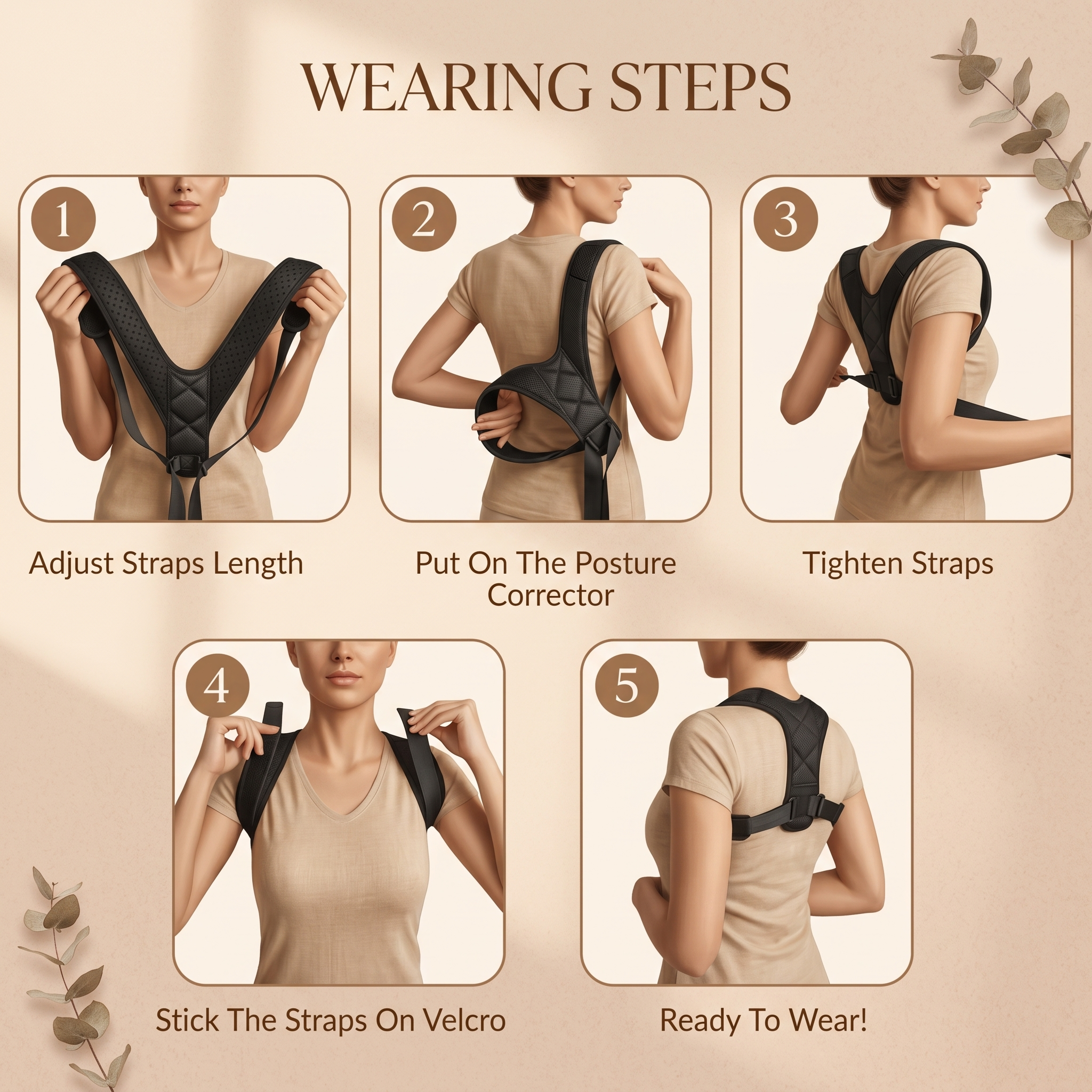 AlignFit Adjustable Posture Support Brace