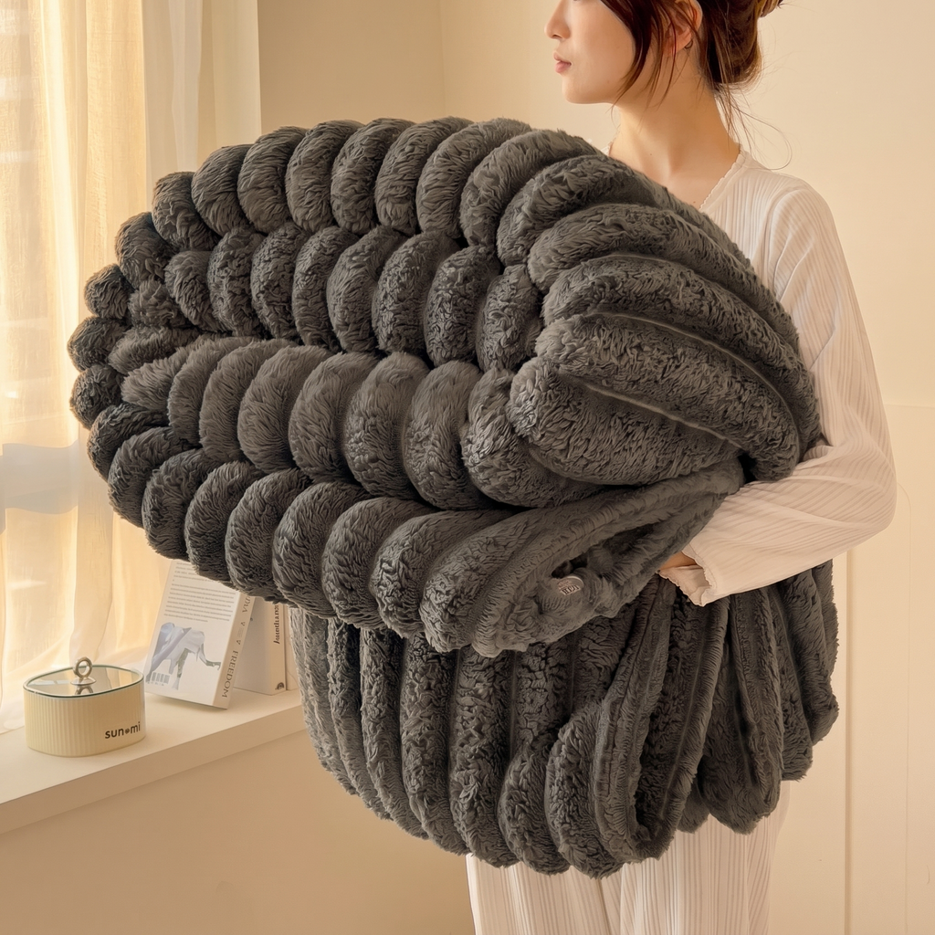 SoftDrift Plush Fleece Throw Blanket