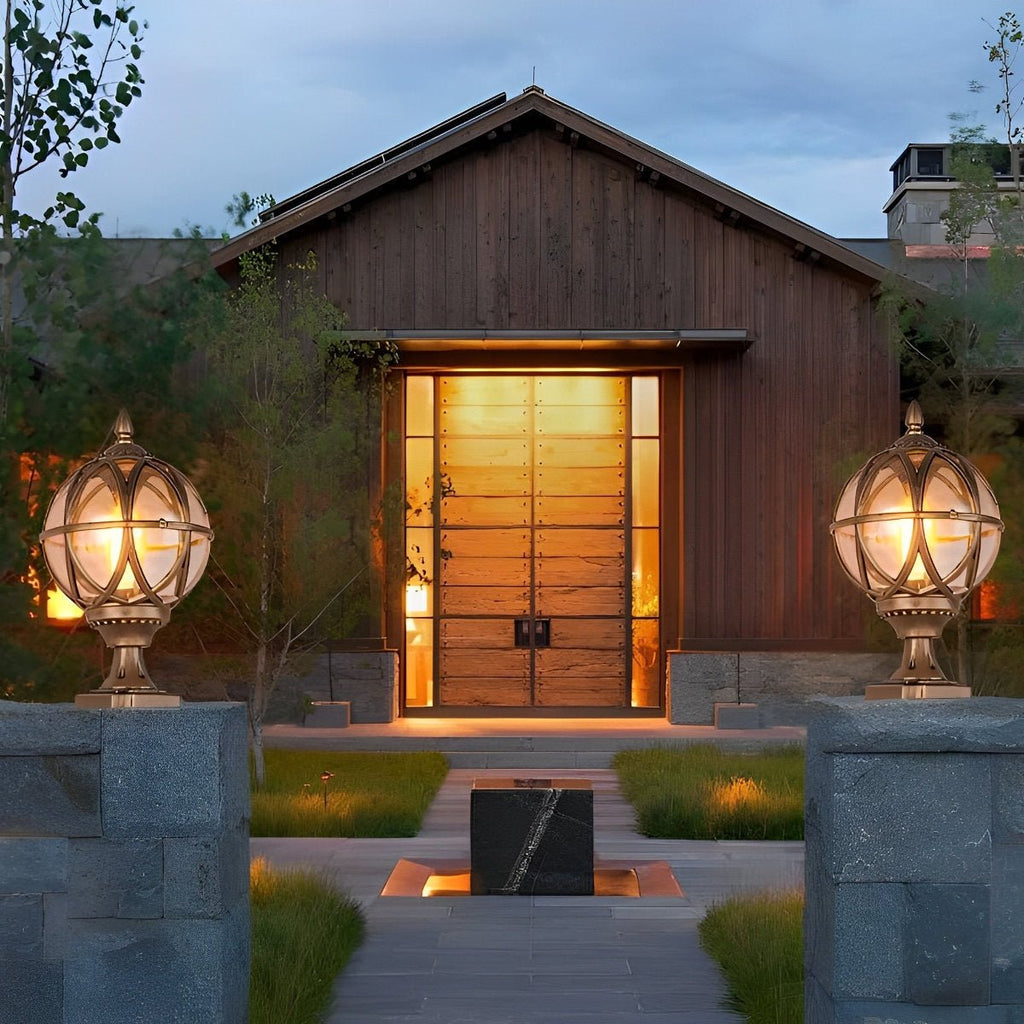 Orbelle Farmhouse Globe Outdoor Post Light