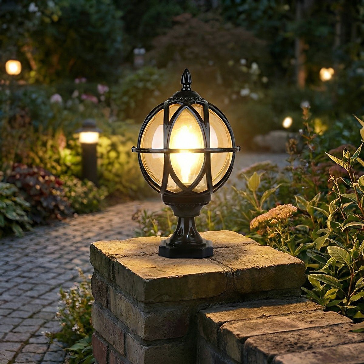Orbelle Farmhouse Globe Outdoor Post Light