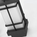 Duvane Twin-Head Black Outdoor Post Light