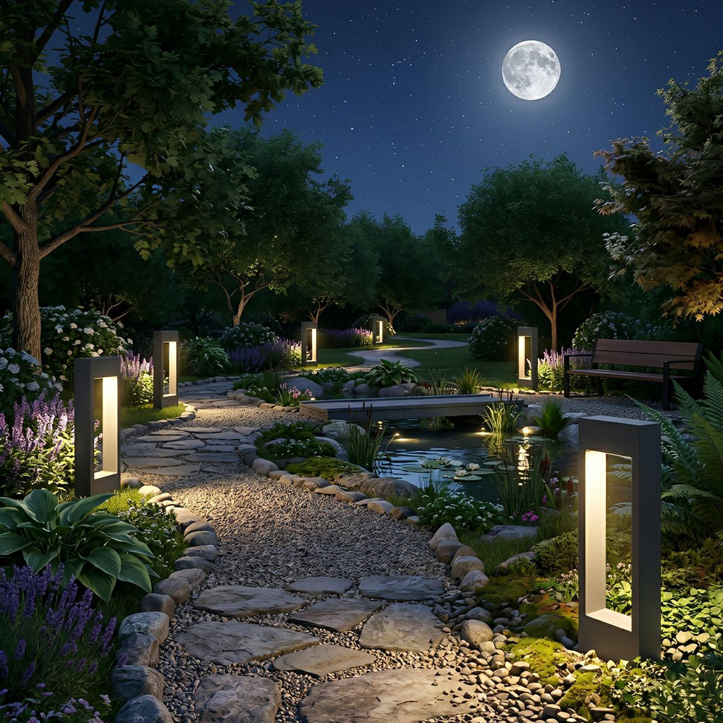 Monolith Square LED Outdoor Lawn Post Light