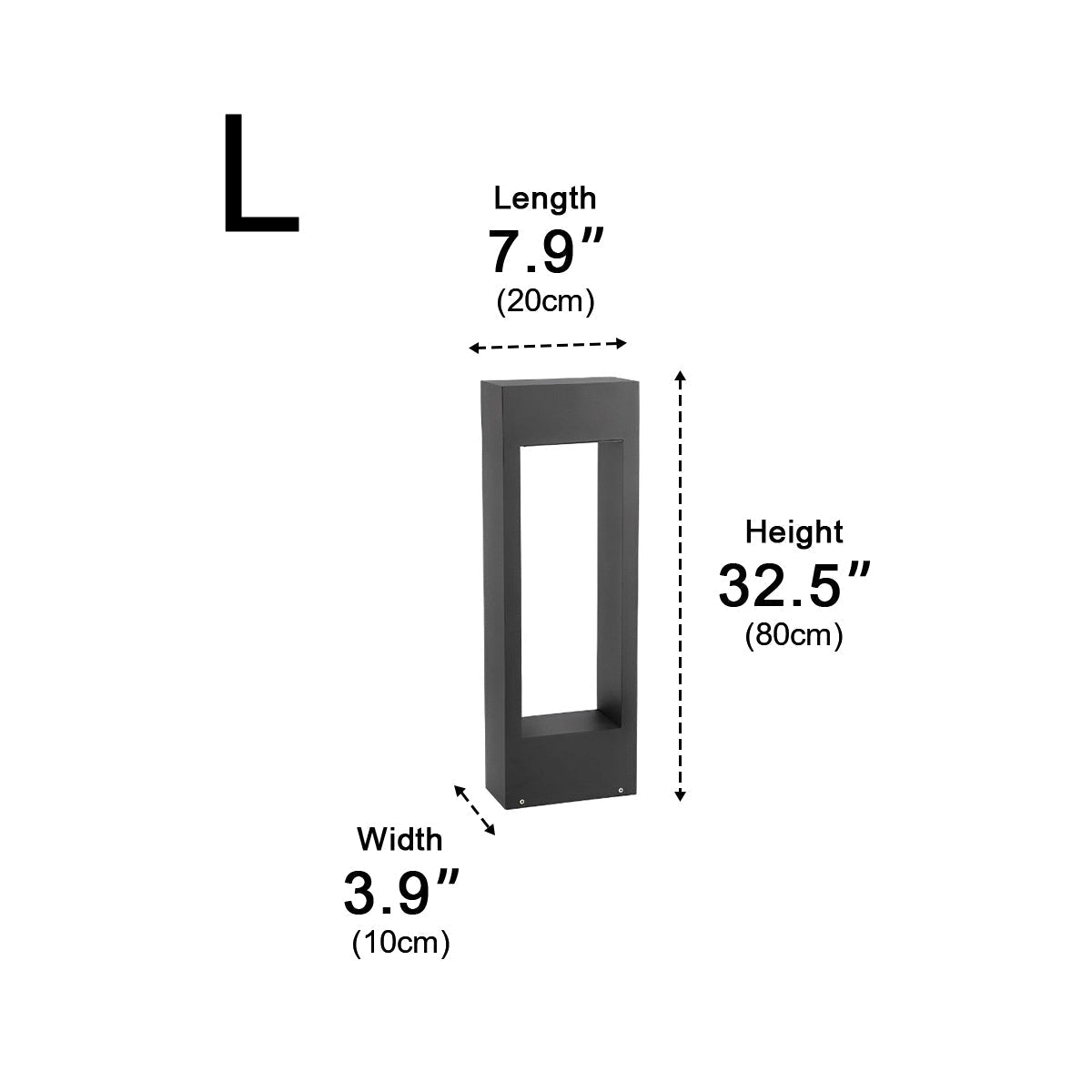 Monolith Square LED Outdoor Lawn Post Light