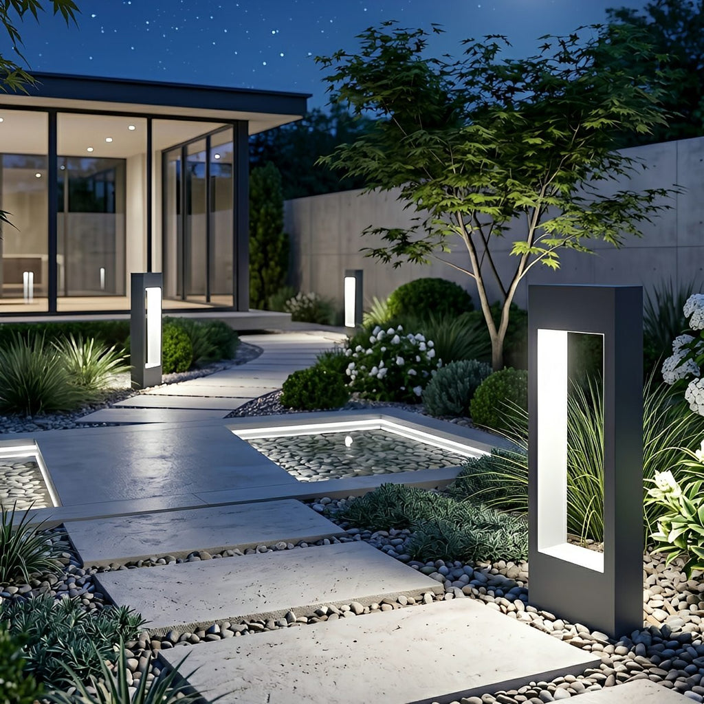 Monolith Square LED Outdoor Lawn Post Light