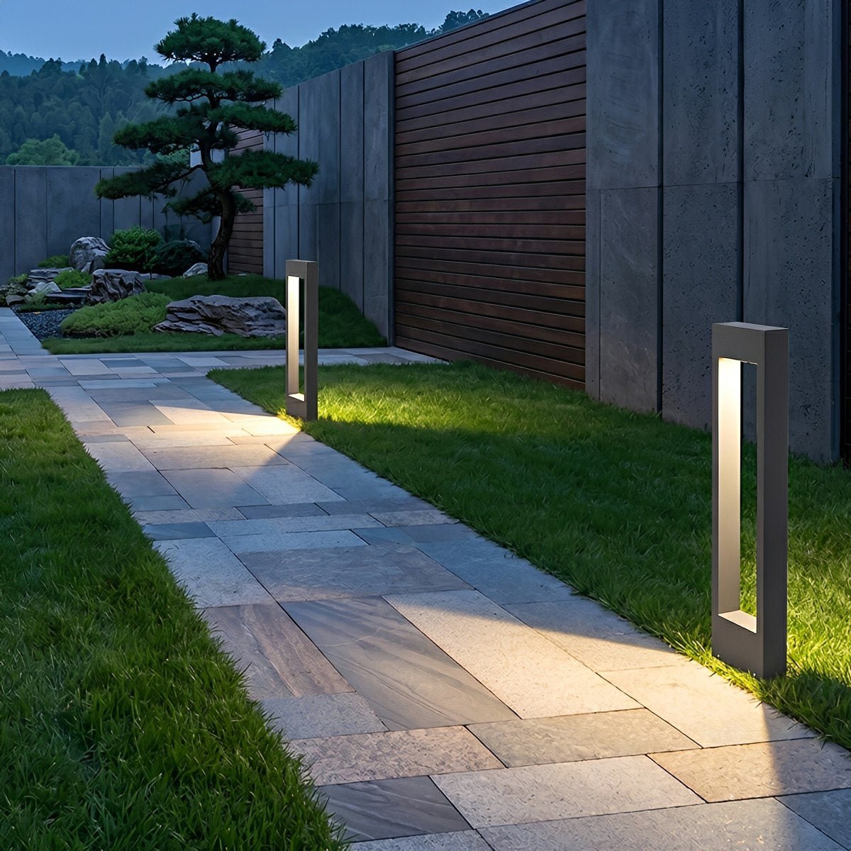 Monolith Square LED Outdoor Lawn Post Light