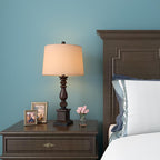 Camden 24'' Rustic Bronze Resin Table Lamp