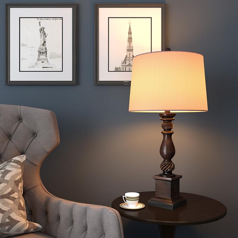 Camden 24'' Rustic Bronze Resin Table Lamp