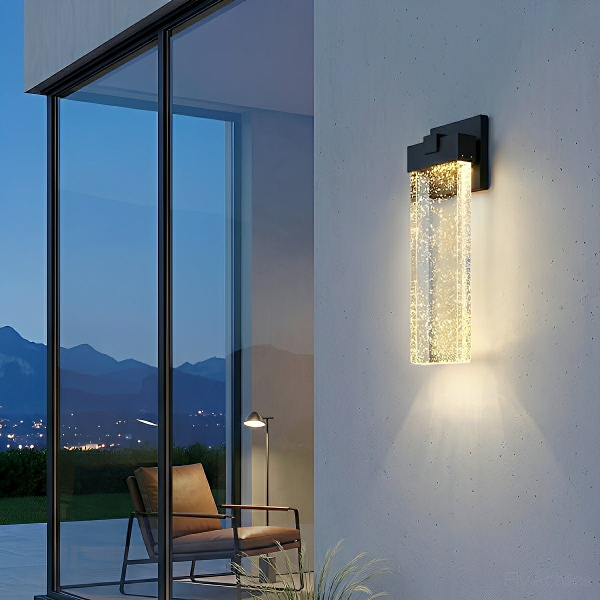 Lumina Crystal Bubble Dimmable LED Outdoor Wall Light