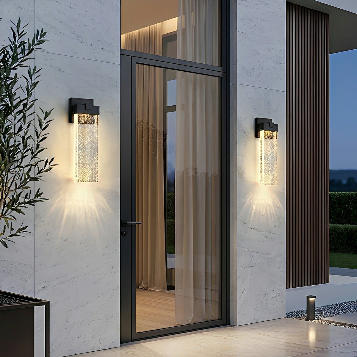 Lumina Crystal Bubble Dimmable LED Outdoor Wall Light