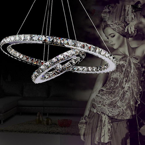 Aurelia 2-Ring Crystal Chandelier