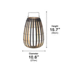 WovenGlow Handmade Rattan Hanging Lantern LED Outdoor Light