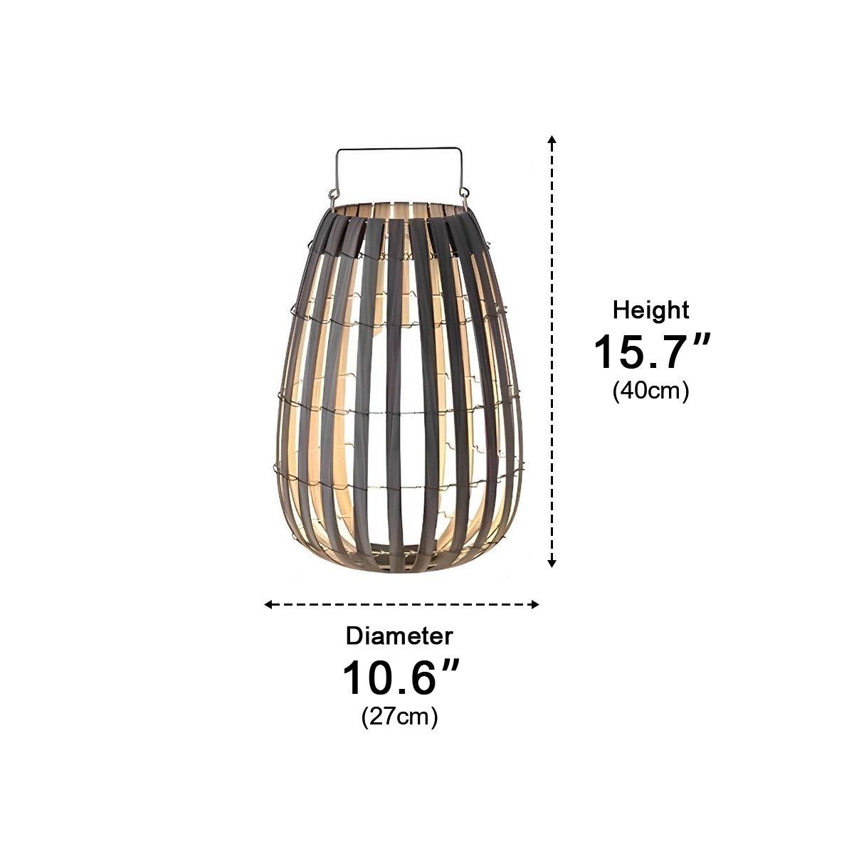 WovenGlow Handmade Rattan Hanging Lantern LED Outdoor Light
