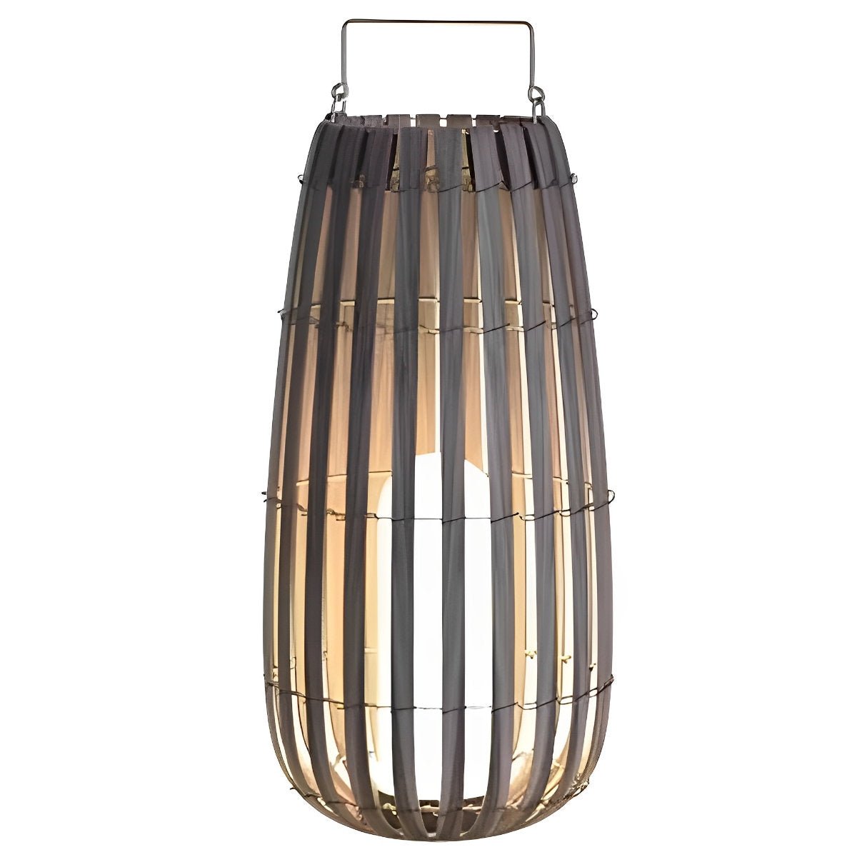 WovenGlow Handmade Rattan Hanging Lantern LED Outdoor Light