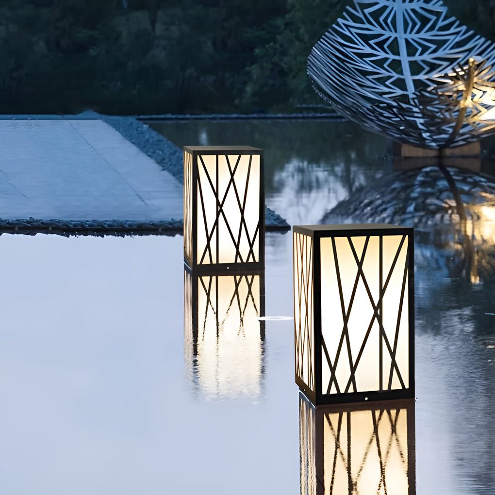 Sentinel Square Solar LED Bollard Light