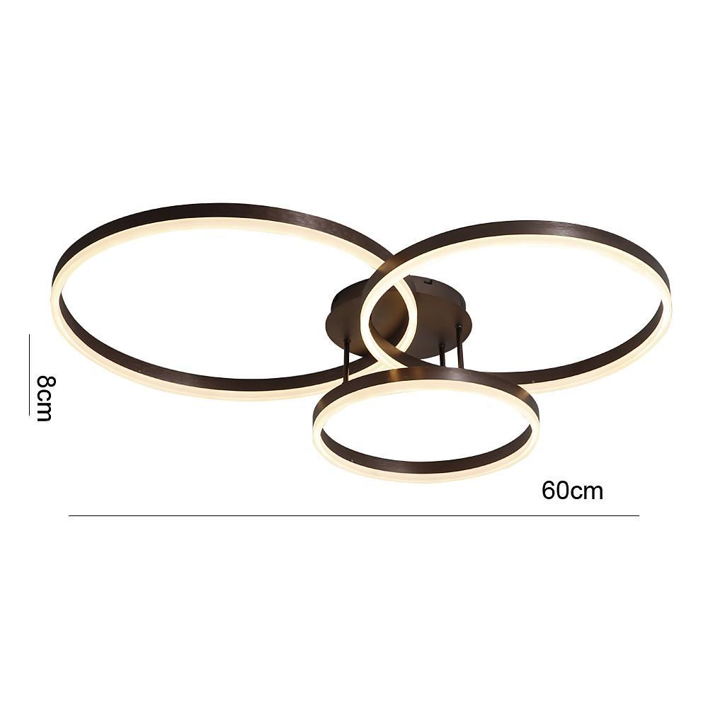 TriCircle Metal LED Flush Mount Ceiling Light