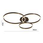 TriCircle Metal LED Flush Mount Ceiling Light